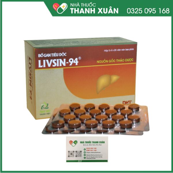 Bổ gan tiêu độc Livsin-94 điều trị viêm gan cấp và mãn tính